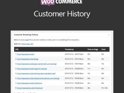 WooCommerce Customer History