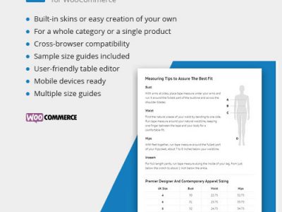 WooCommerce Product Size Guide