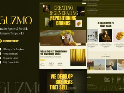 Guzmo - Creative Agency & Portfolio Elementor Template Kit