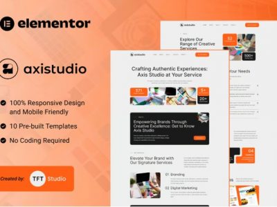 Axistudio - Branding & Creative Studio Elementor Template Kit