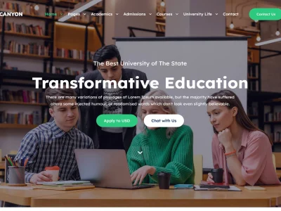 Canyon - College University Education Template