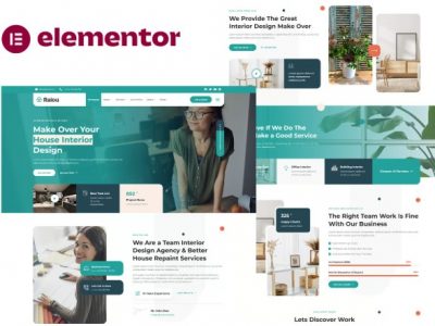 Raiou - Home Interior Design Elementor Template Kit