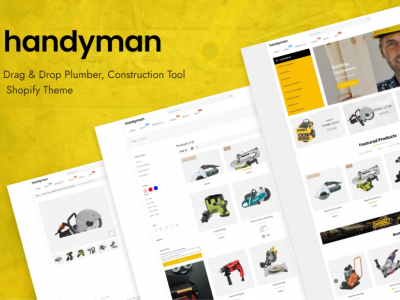 Handyman Plumber, Construction Tools Shopify Theme
