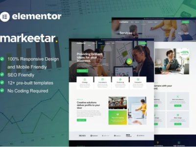 Markeetar - Digital Marketing Agency Elementor Pro Template Kit