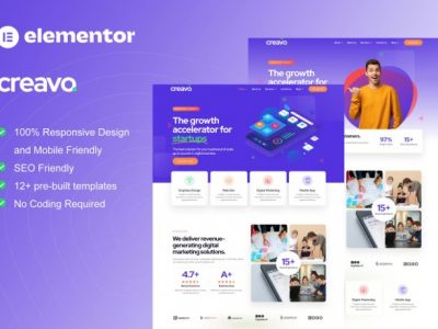 Creavo - Creative Agency & Digital Marketing Elementor Template Kit
