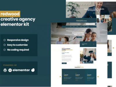Redwood - Creative Agency Business Elementor Pro Template Kit