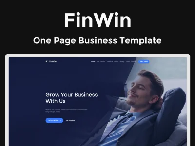 FinWin - One Page Business Finance Template