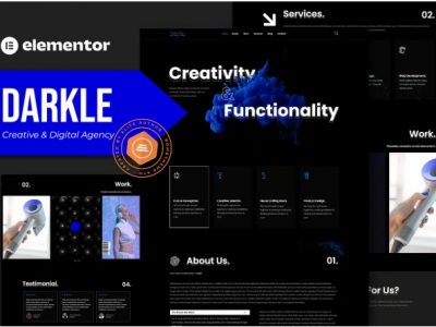 Darkle - Creative & Digital Agency Elementor Template Kit
