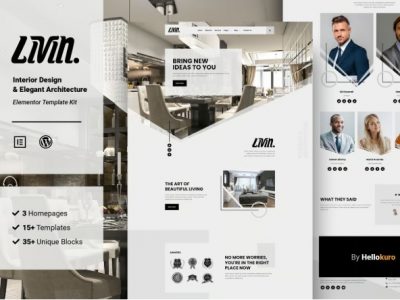 Livin - Interior Design & Architecture Elementor Template Kit