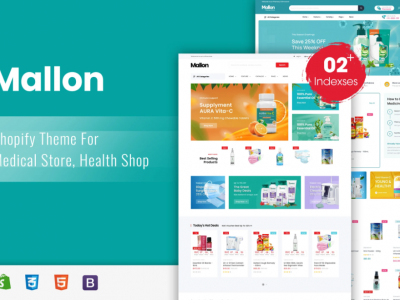 Mallon - Medical Store, Health Shop Shopify Theme