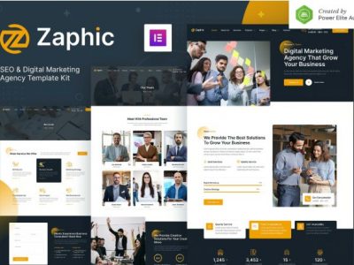 Zaphic - SEO & Digital Marketing Agency Elementor Template Kit