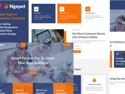 Ngepet - Creative Agency Company Elementor Template Kit