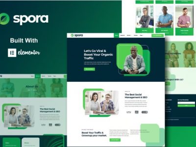 Spora - Digital Agency & Creative Elementor Template Kits