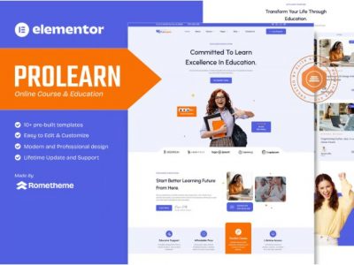 Prolearn - Online Course & Education Elementor Template Kit