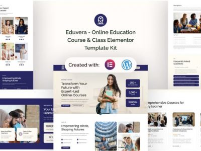 Eduvera - Online Education Course & Class Elementor Template Kit