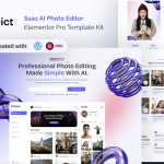 Aipict - Saas AI Photo Editor Website Elementor Pro Template Kit