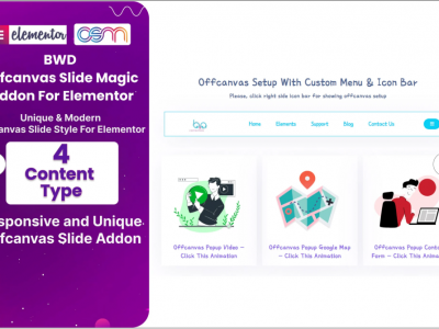 Offcanvas Slide Magic Addon For Elementor