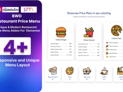 Restaurant Price Menu Addon For Elementor