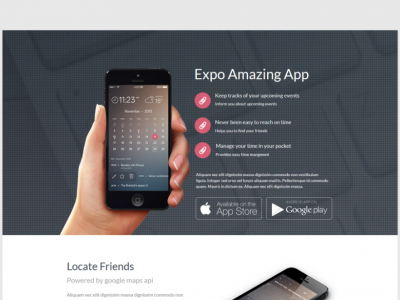Expo Unbounce Product Landing Page