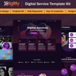 Digitly - Digital Service Agency Elementor Template Kit