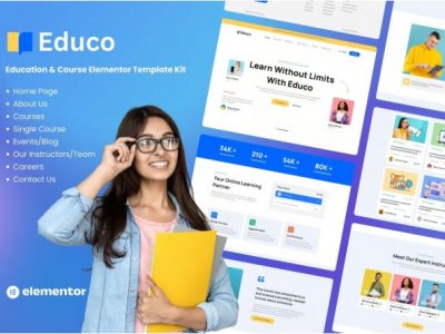 Educo - Education & Online Course Elementor Template Kit