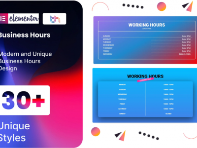BWD Business Hours addon for elementor