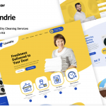 Laundrie - Laundry, Dry Cleaning Services Elementor Template Kit