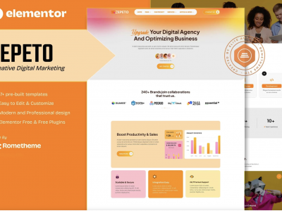 Zepeto - Creative Digital Marketing Elementor Template Kit