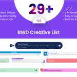 Creative List addon for elementor