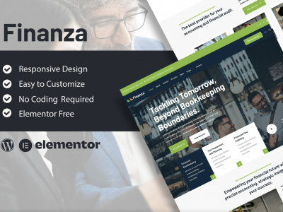 Finanza - Finance & Accounting Company Elementor Template Kit