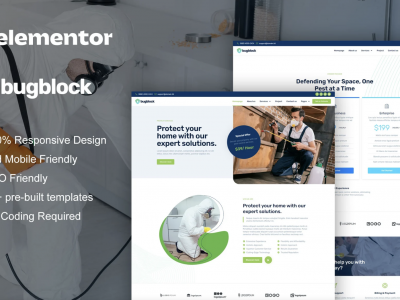 BugBlock - Pest Control Service Elementor Template Kit
