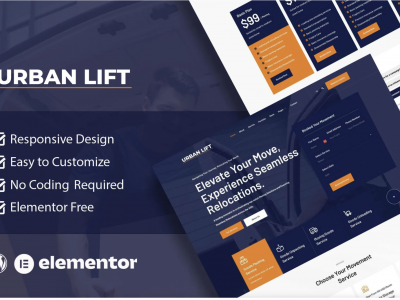 UrbanLift - Moving Company Service Elementor Template Kit