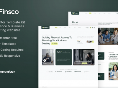 Finsco – Finance & Business Consulting Elementor Template Kit