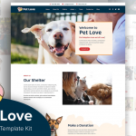 Pet Love - Animal Shelter Elementor Template Kit