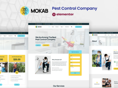 Mokab - Pest Control Services Elementor Pro Template Kit