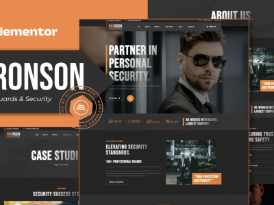 Bronson - Bodyguards & Security Agency Elementor Template Kit