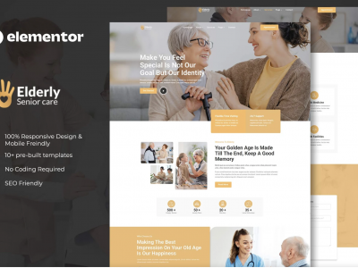 Elderly - Senior Care Services Elementor Template Kit