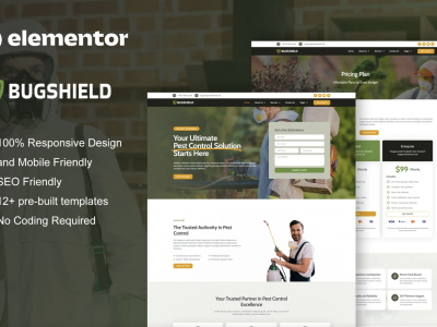 BugShield - Pest Control Service Elementor Pro Template Kit