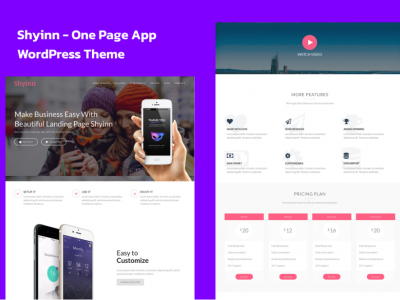 Shyinn - One Page App WordPress Theme