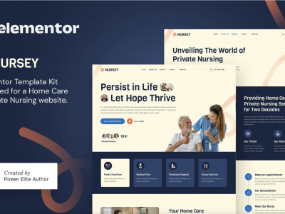 Nursey – Home Care Agency & Private Nursing Elementor Template Kit