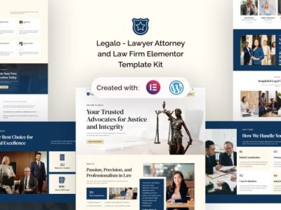 Legalo - Lawyer Attorney and Law Firm Elementor Template Kit
