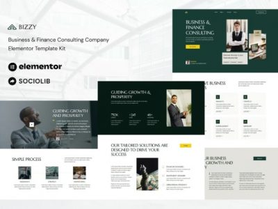 Bizzy - Business & Finance Consulting Company Elementor Template Kit
