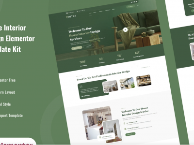 Intre - House Interior Design Service Elementor Template Kit