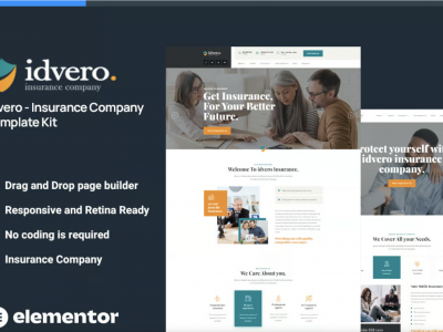 Idvero - Insurance Company Elementor Template Kit