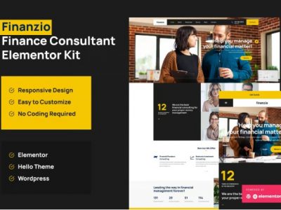 Finanzio - Financial Advisor Elementor Template Kit