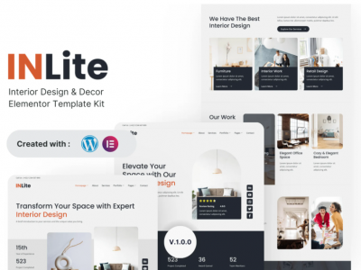 Inlite - Interior Design & Decor Elementor Template Kit