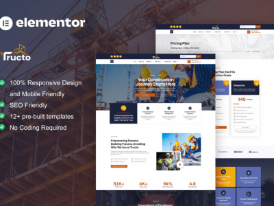 Tructo - Construction Service & Building Elementor Pro Template Kit