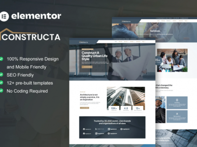 Constructa - Construction & Building Elementor Pro Template Kit