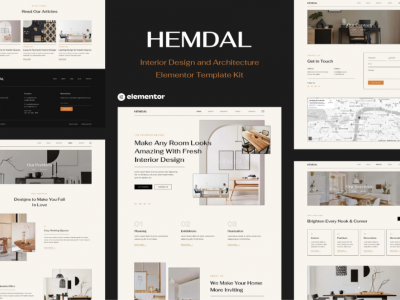 Hemdal - Interior Design & Architecture Elementor Template Kit
