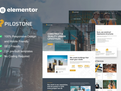 Pilostone - Construction & Building Service Elementor Template Kit